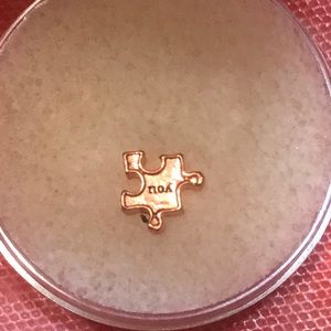 3/$10 Origami Owl Rose Gold Color Puzzle Piece Charm